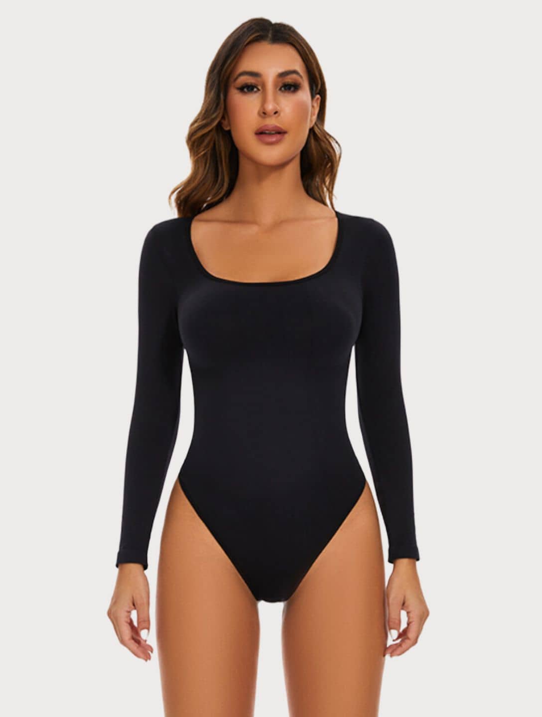 Long Sleeve Thong Bodysuit